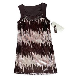 Allen B Silver & Black Holiday Dress - Sz 4